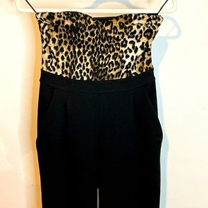 Express Two tone strapless jumpsuit